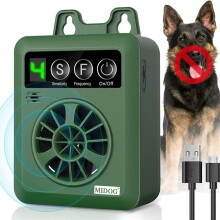 (Vert) Dispositif anti-aboiement pour chiens - Boîtier de contrôle anti-aboiement rechargeable à ultrasons