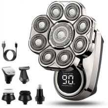 Five in one electric shaver shaver with full body water washing for long-lasting battery life LED intelligent display
