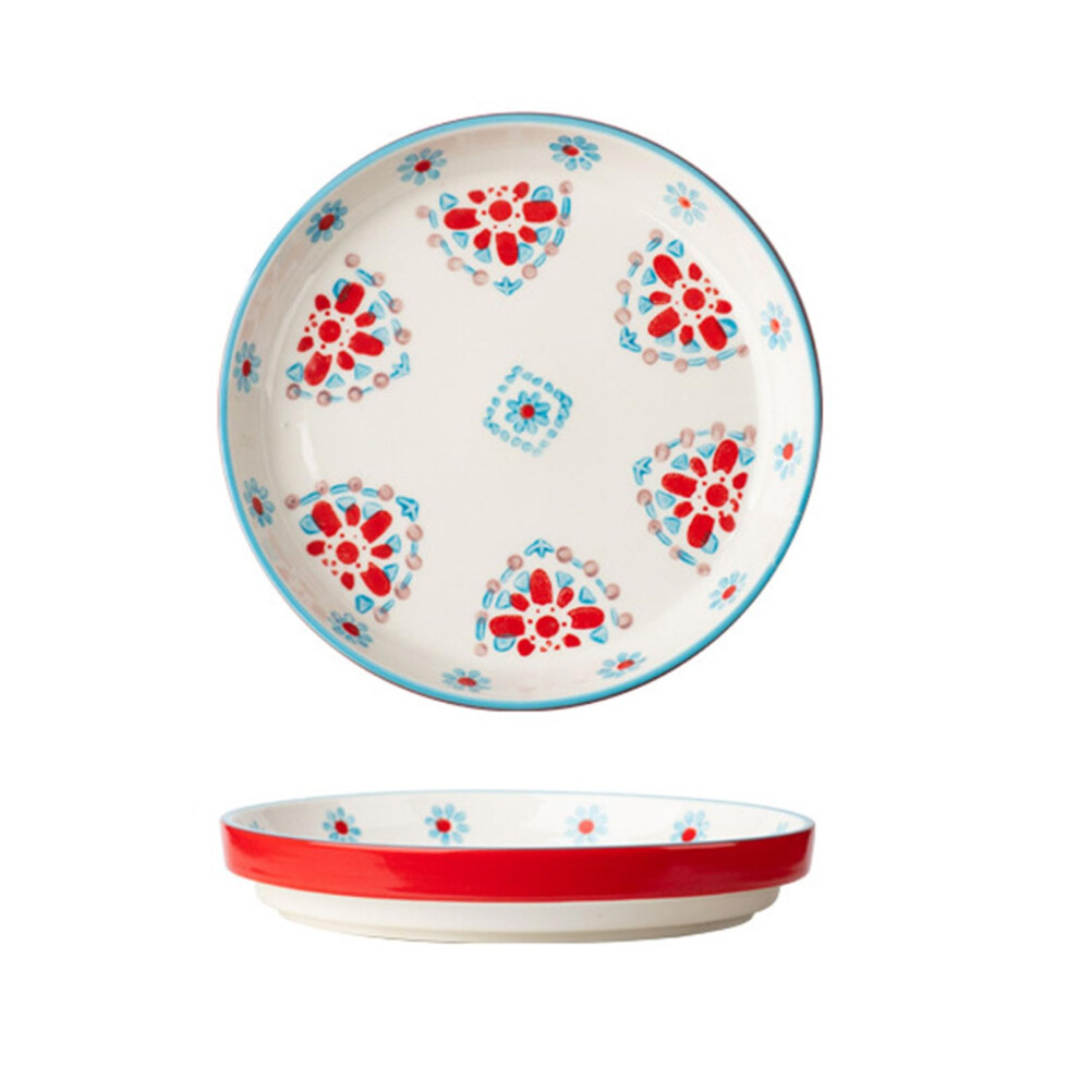 Breakfast Bread Salad Plates 6.5 Inches, Pack Of 2, Microwave Safe, Scratch-Resistant, Ideal For Steak And Pasta Blue 6038364385727