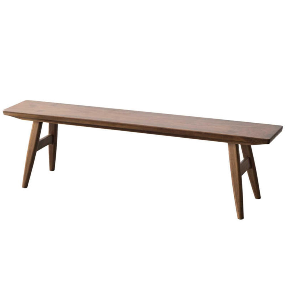 Farmhouse Style Wooden Bench for Living Room or Kitchen, Natural Wood Finish, Easy Assembly, 110 x 45 x 25cm-image-OPC-PJVX5QZ-NEW