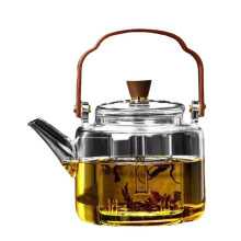 High-Temperature Tea Pot for Brewing Loose Leaf Tea, Clear Glass, 28x28x28cm