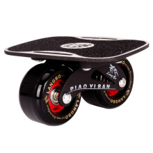 Drift Board Aluminium Alloy Anti-Slip Skateboard Deck Matte Finish Black Wheels for Fitness Coordination and Balance