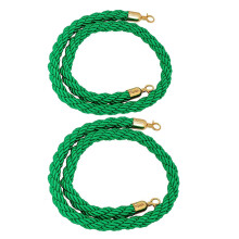Crowd Control Rope Barriers - Brown Rope Queue Management with Hemp Cord, Stanchion Compatibility, Durable and Stylish Design