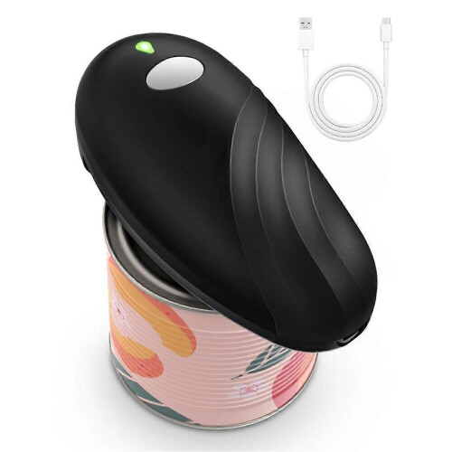 Rechargeable electric can opener for seniors