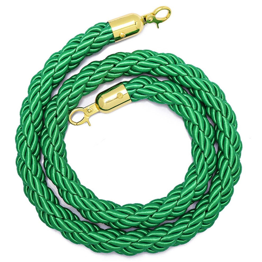 Queue Barrier Barrier Rope With Gold/Silver Hook, Braided, 3-10 Feet, Crowd Control Rope 6482260818269