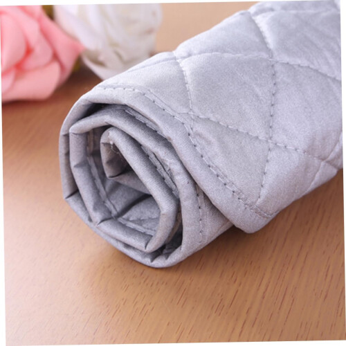 Thermal Insulation Ironing Mat Baroque Brooch Design Foldable 1x Small Step Stool Kitchen Trolley White 2