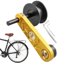 Bicycle Chain Tensioner Adjustable High Tension Chain Guide Sturdy Single Speed Converter Outdoor Cycling Equipment Gold A