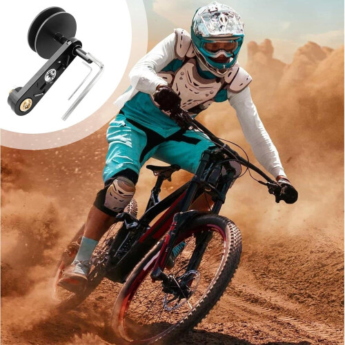 Bicycle Chain Tensioner Adjustable Black, High Strength Chain Adjuster for Single Speed Bikes, Durable Chain Guide 1