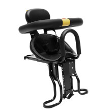 Front Bicycle Seat for Kids 8 Months to 6 Years, Adjustable Pedals, Safety Rail, Padded U-Shape Design for MTB and Racing Bikes