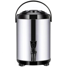 Milk Tea Bucket 8L Insulated Stainless Steel Boiler Warmer Coffee Pot Hot Water Kettle Dispenser with Lid and Tap