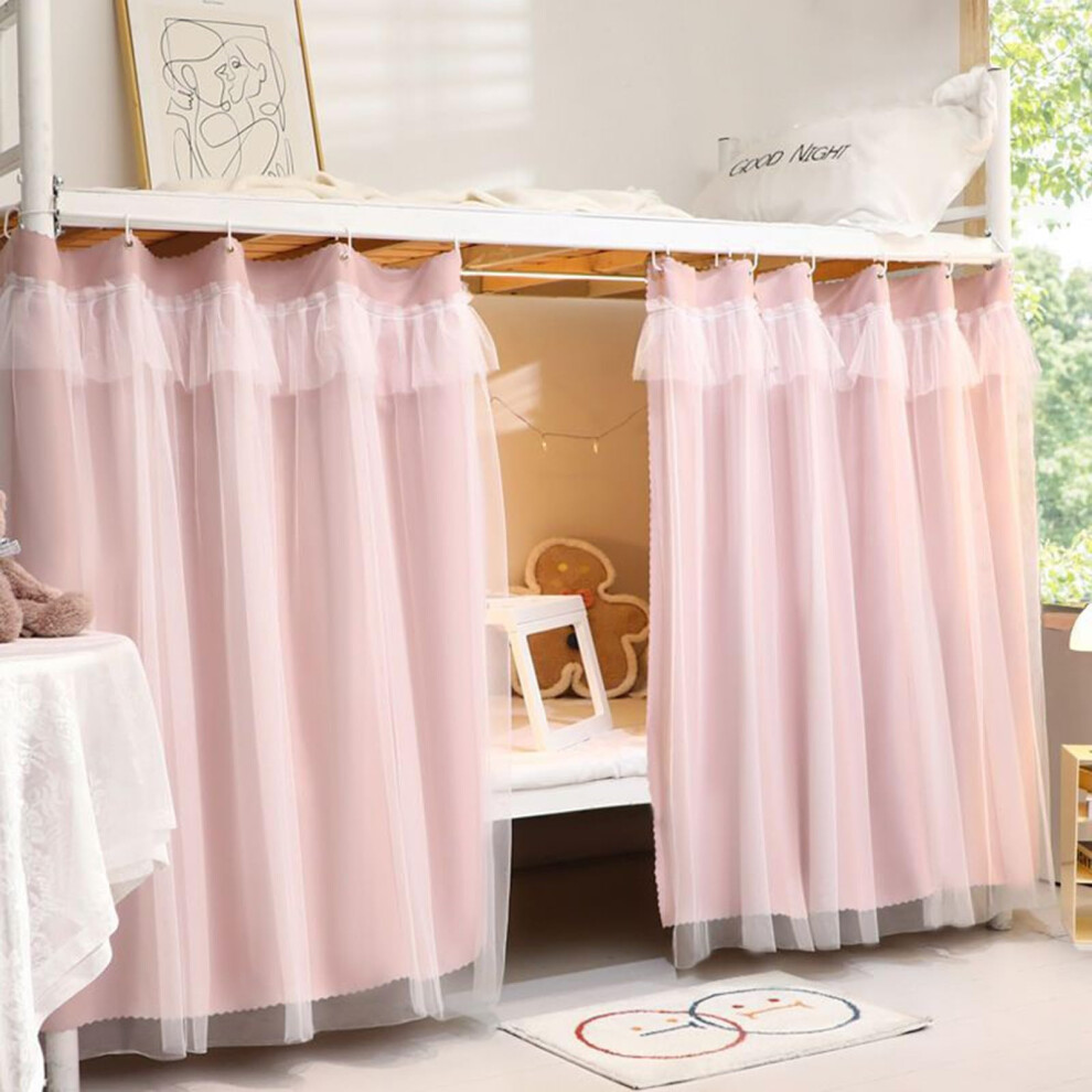 Etagenbettvorhänge für unteres Hochbett 150 cm, atmungsaktive Rosa Vorhänge für Privatsphäre und Staubschutz für Jungen und Mädchen