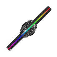 Holographic Fan LED Desktop Mini 14cm 128LED 3D Projector 10W with Protective Cover for Trade Shows and Exhibitions