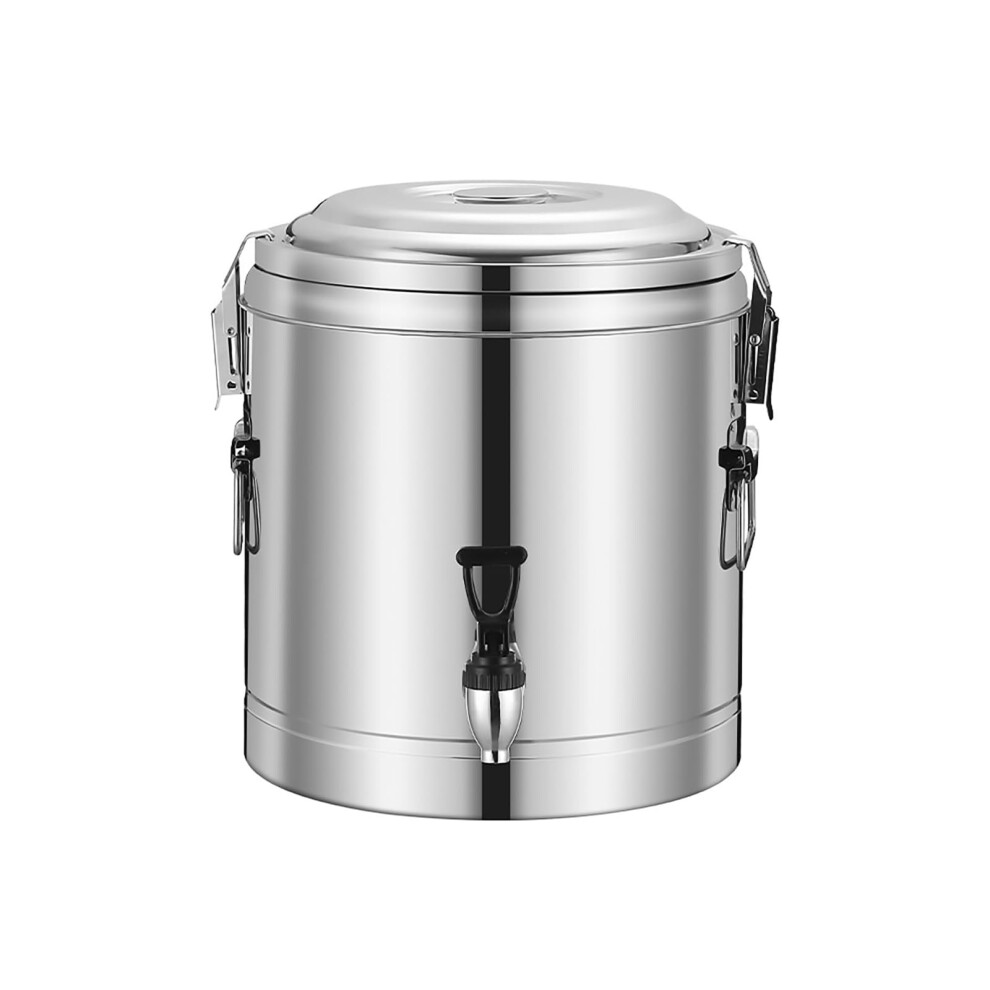 Insulated Drinking Dispenser 50L, Stainless Steel Food Barrel with Tap for Catering and Family Reunions, Hot Water Compatible-image-OPC-PJVXCHC-NEW