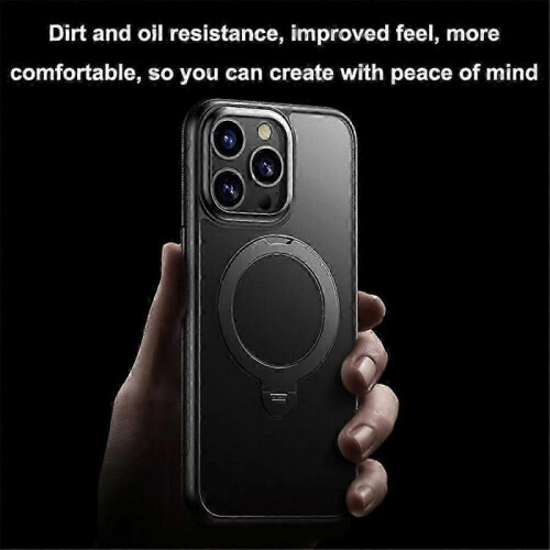 (White) Compatible For iPhone 13 Pro Max Case Compatible with MagSafe Drop Proof TPU PC Kickstand Phone Cover 1