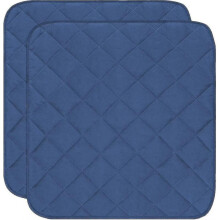 (Dark Blue) 2pcs Incontinence Chair Pad Washable Waterproof Seat Protector Pads Non-slip Absorbent Washable Incontinence Pad 22 X 21in G