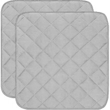 (Grey) 2pcs Incontinence Chair Pad Washable Waterproof Seat Protector Pads Non-slip Absorbent Washable Incontinence Pad 22 X 21in G