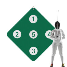 Fencing Target Practice Wall Mounted Training Target with Five Bulls-Eyes for Kids and Adults Skill Improvement Tool