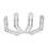 Furniture Corner Brackets, 4 Pcs L Shape Adjustable 5.8cm 2