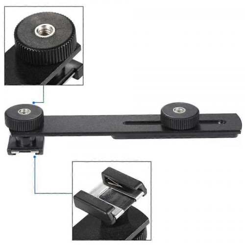 Double-head Bracket, Camera Flash Dual Mount Tripod Stand 2