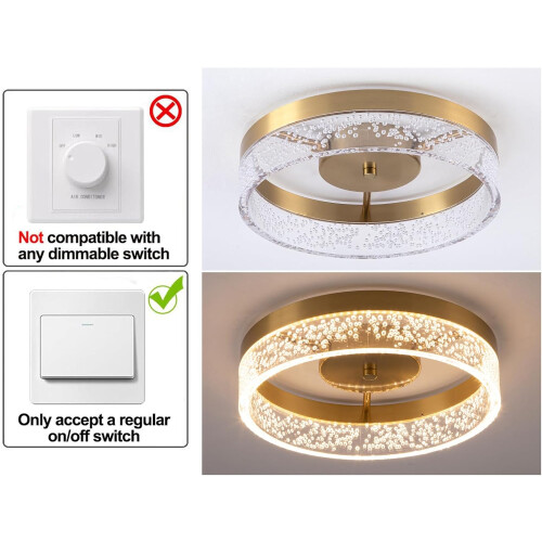 Ganeed LED Ceiling Light, 20W Flush Mount Kitchen Lighting Dining Room 2