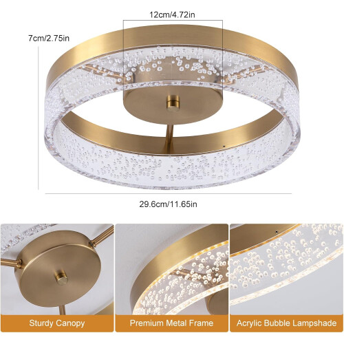 Ganeed LED Ceiling Light, 20W Flush Mount Kitchen Lighting Dining Room 1