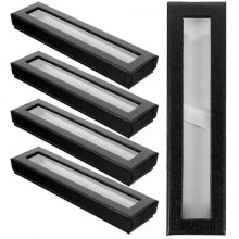 Pencil Case, 5 Pcs Clear Paper Box for Pens, 17.5x4.5x2.2CM