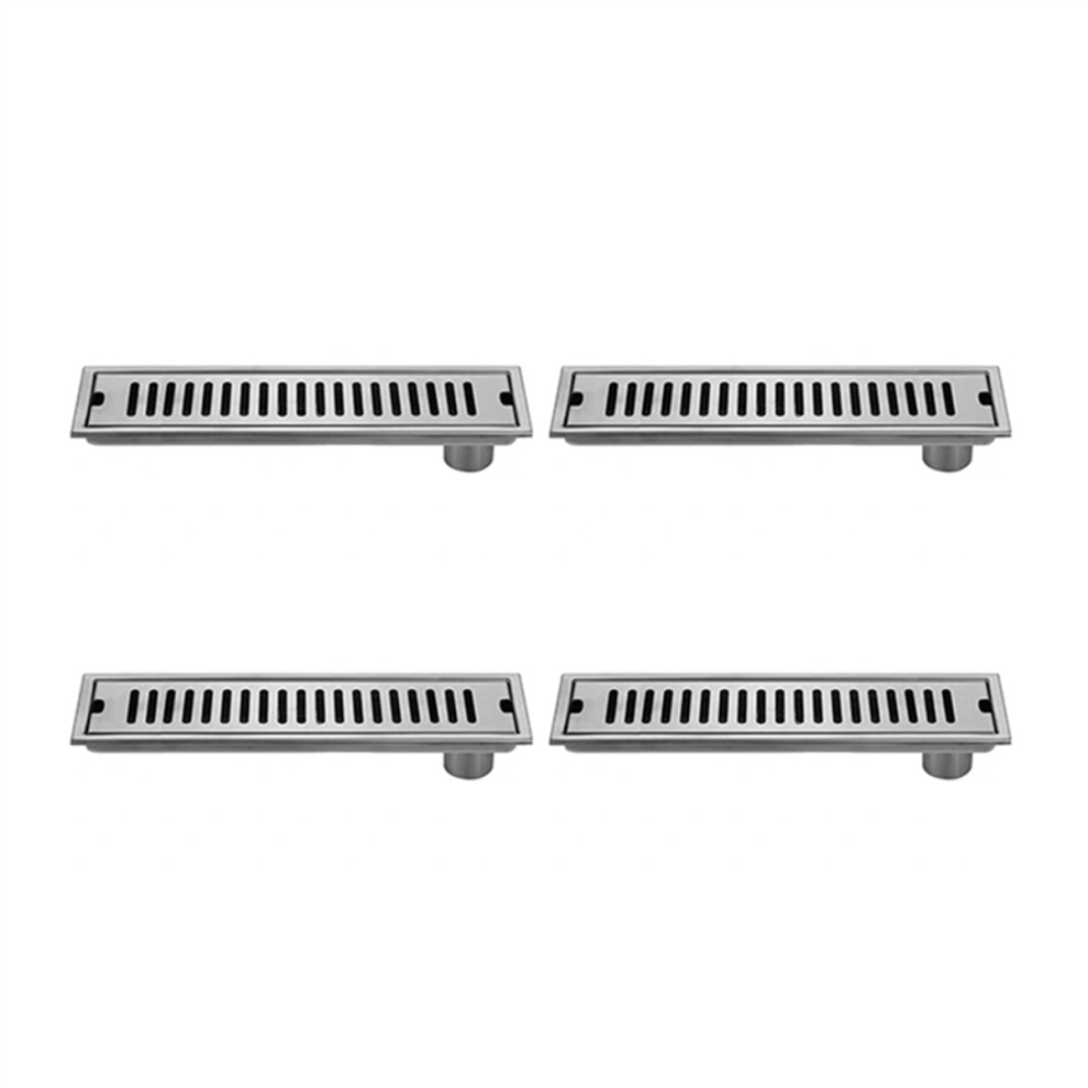 4X Stainless Steel Shower Room Flow Floor Drain Ground Water Drainage Waste Discharge Deodorant 40Cm 4854032407605
