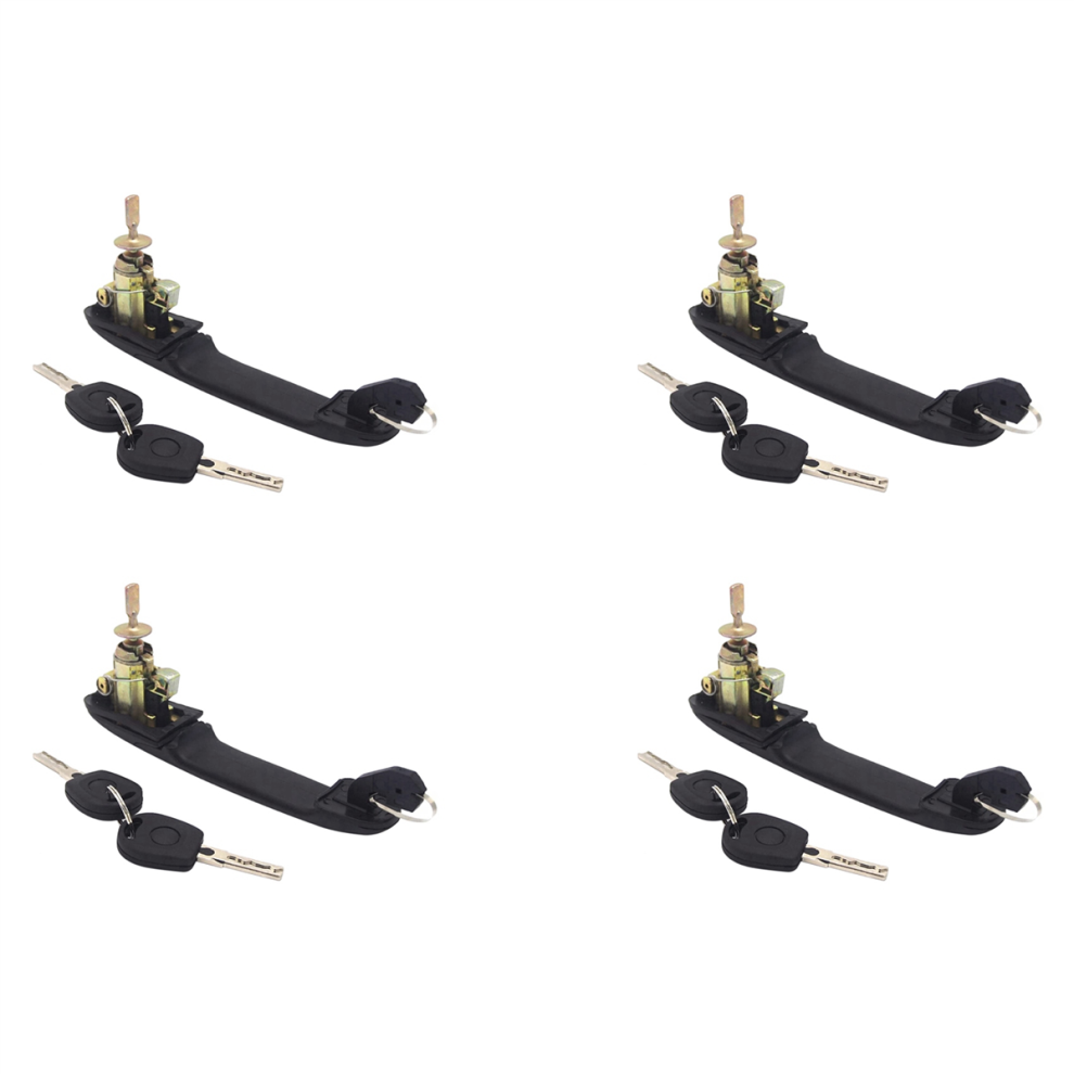 4X 6K0837205 6K0837206 Front Left Right Door Handle With Lock Barrel For Galaxy 33Mm Pin Length 4854032408855