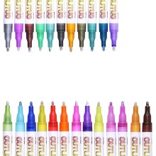 Glitzerstifte-Set mit Metallic-Konturen in 24 Farben für Kinder und Erwachsene