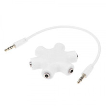 Headphone Jack Splitter, 3.5mm Multiple Audio Outputs Adapter for Car DVD Player