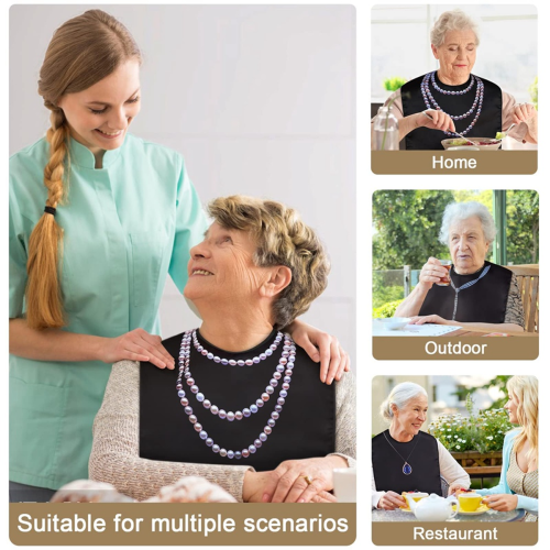 3 Pack Adult Bibs for Elderly Washable, Feeding Bib 2