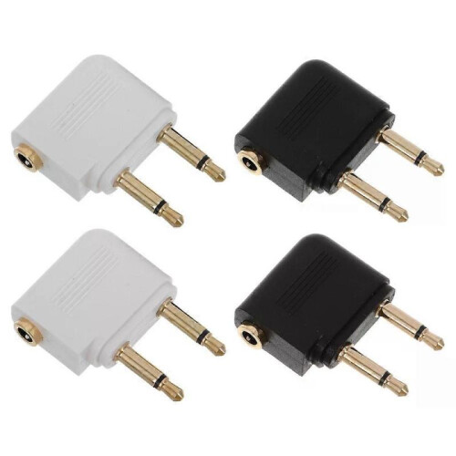 Aviation Headphone Plug Adapters, 4 PCS for Airplane Airline Flight Use