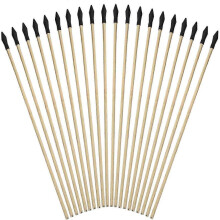 Pack of 20 Wooden Arrow Shafts, 's Arrows Archery, Replacement Arrows with Rubber Tip