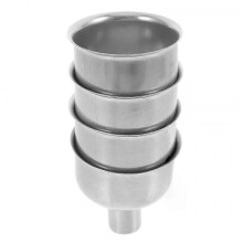 4Pcs Stainless Steel Funnel, Kitchen Canning Mini Small Metal Funnels for Jars