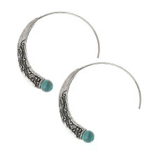 Earrings, Ethnic Style Vintage Tibetan Gypsy Indian Bollywood Hoops Gift
