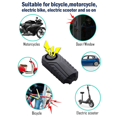 USB Charge Bicycle Vibration Alarm Anti Lost Security Sensor 2