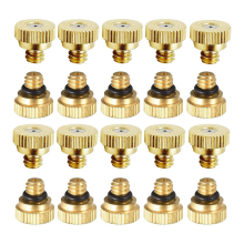 30 Pack Brass Misting Nozzles Tees,