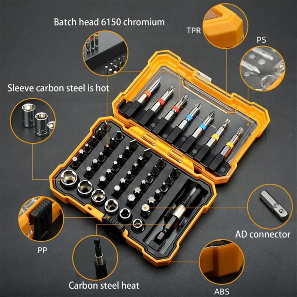 Drill Bit Set 50Pcs Power Screwdriver Fast Change Converter Extension Woodworking Bits Precision 4853080201807