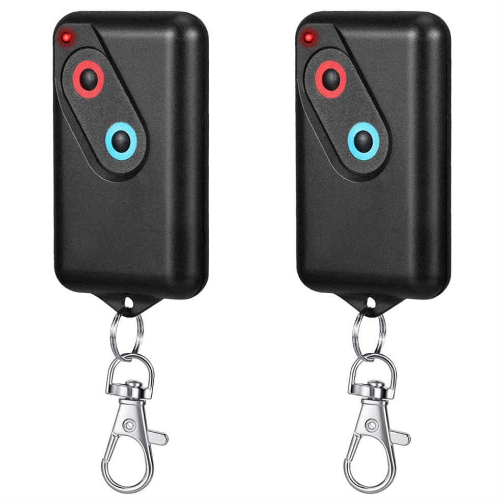 2Pieces Garage Door Remote,2 Button Remote Transmitter 303Mhz With Keychain 4853080205218