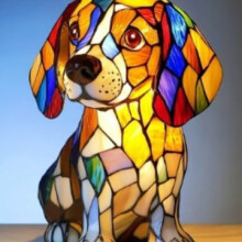 (Beagle, Large 25cm USB plug) Cat Lamp-Dachshund Lamp-Bigfoot Lamp Animal LED Light Pendulum