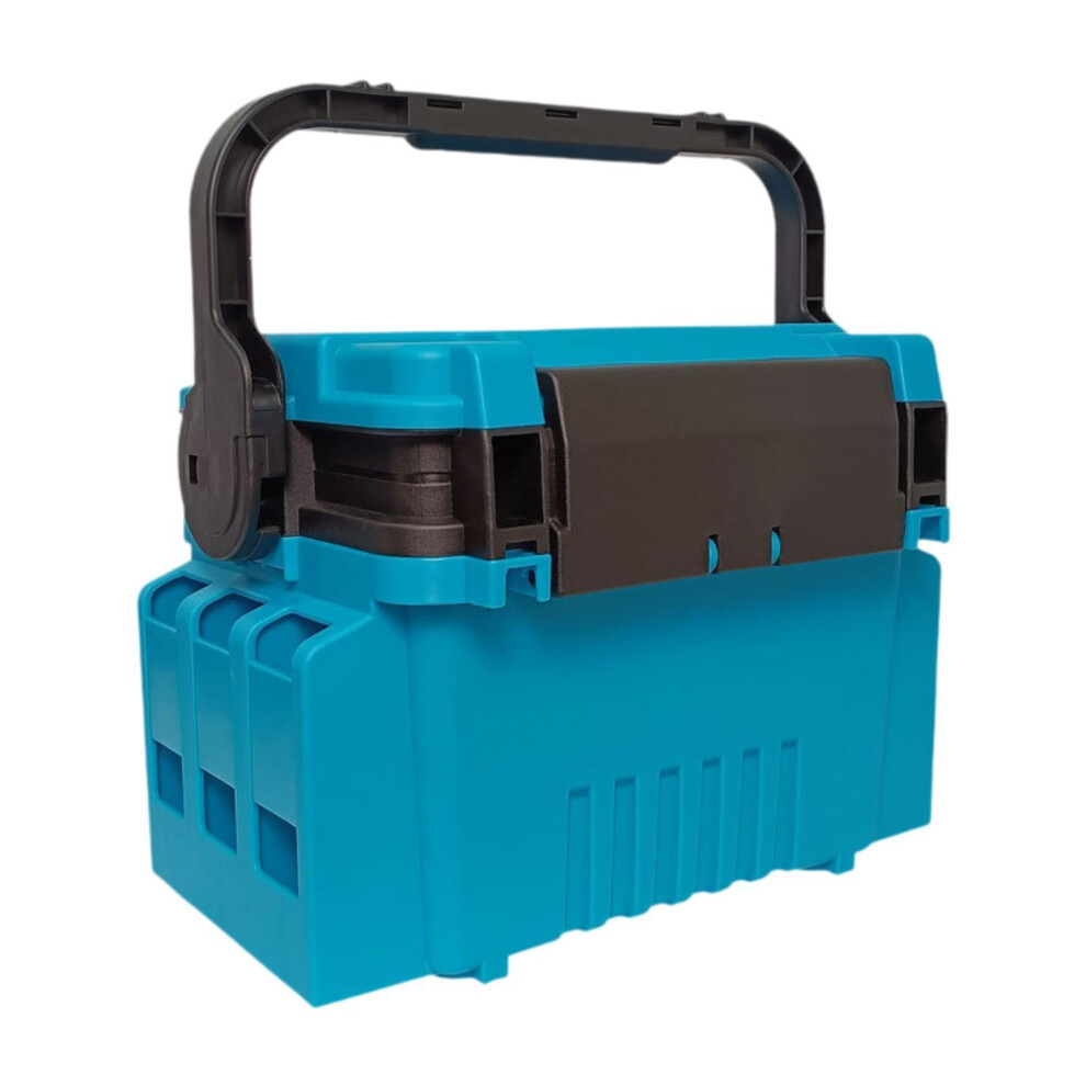 Fishing Gear Storage Box, 2-Layer Tackle Organizer, Multifunctional Blue Bait Bucket, Handheld Equipment Case-image-OPC-PJVXP2W-NEW