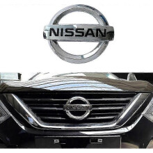 Car Front Grille Emblem Compatible with Nissan 2013-2018 Altima Murano Rogue Maxima Auto Vehicle Chrome ABS Plastic Head Grill Badge Sticker (OEM 6289