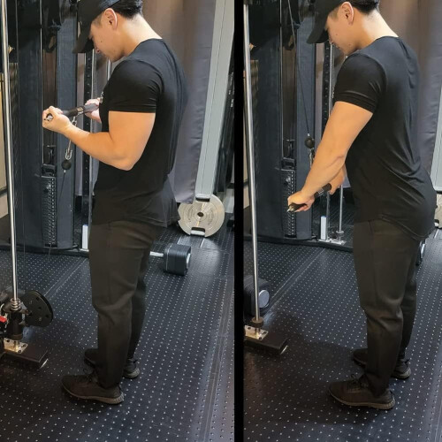 Training Pull Rod Accessory - Adjustable Pull Down Biceps Bar with Straight Bar for Home Gym Bodybuilding Equipment 2