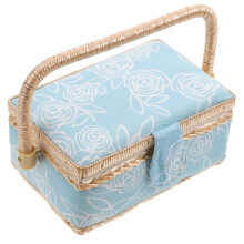 Sewing Basket Organiser for Needles Thread Measure Tape and Finger Cover Portable Craft Storage Box for Sewing Accessories
