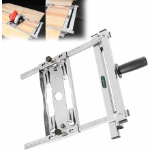 Edge guide positioner for wood cutting machines, precise positioning tool for electric circular saws and trimmers