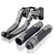 Bremshebel R1200R 2006-2014 CNC Aluminium Klappbar Einziehbar Bremskupplungshebel Set-8 für R 1200 R Motorrad