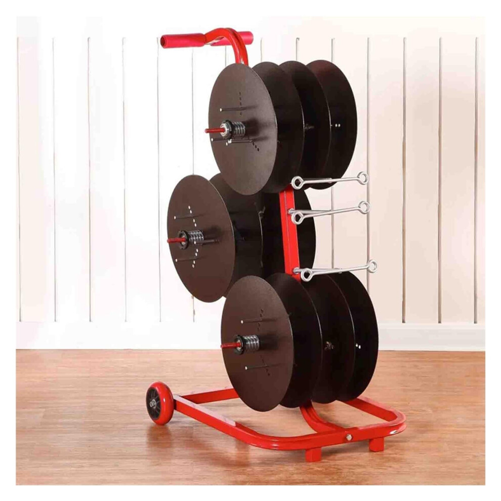 Wire Spool Rack Cable Caddie Portable Wire Frame Dispenser With Wheels 48X46.5x92cm Black For Automotive Wiring Storage 6447073764110