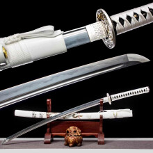 103 cm Handmade Katana Sword T10 Steel Blade Wooden Sheath Japanese Samurai Sword for Cosplay Collection and Display