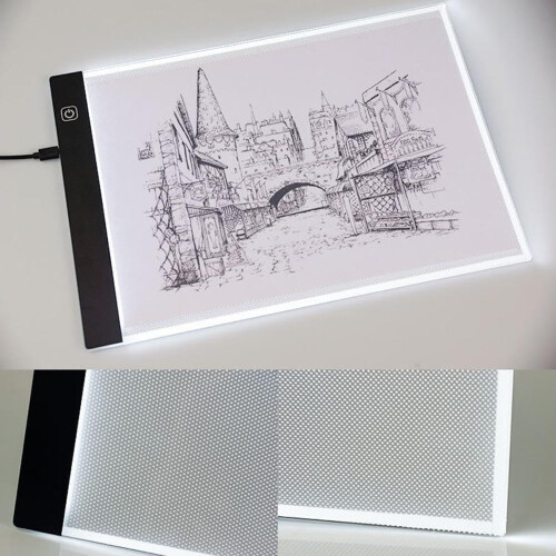 A4 LED Light Pad for Tracing and Drawing, Light Box Compatible with Diamond Type-C Char, Ultra-Thin Design 1