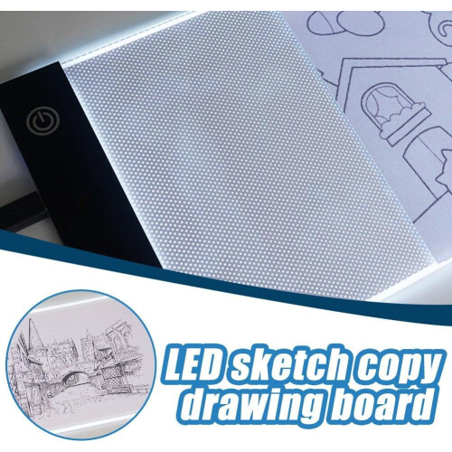 A4 LED Light Pad for Tracing and Drawing, Light Box Compatible with Diamond Type-C Char, Ultra-Thin Design 2